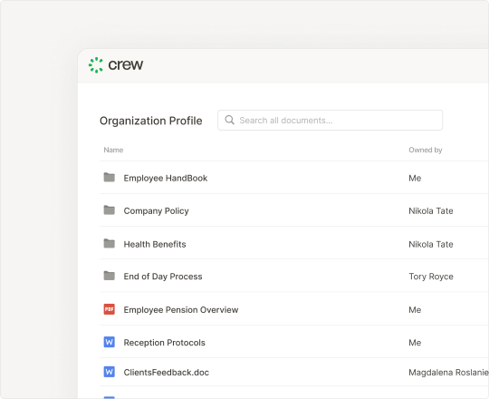 Secure company documents